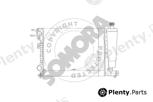 Somora 085040A — Radiator, engine cooling