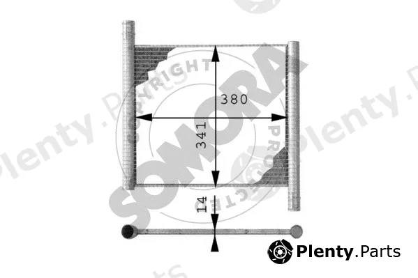 Somora 340040 — Radiator, engine cooling