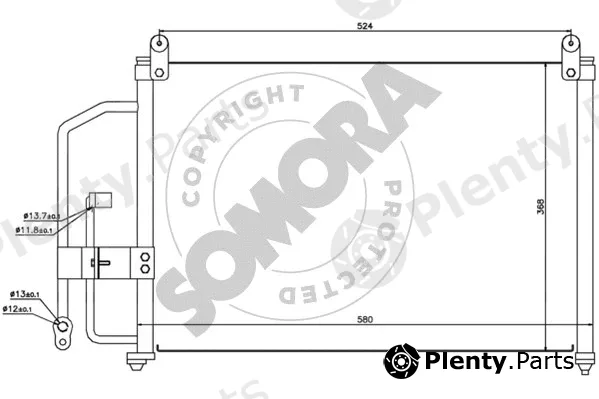 Somora 061060 — Condenser, air conditioning