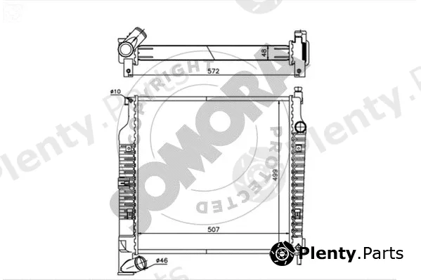 Somora 036140G — Radiator, engine cooling