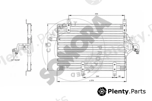 Somora 087560 — Condenser, air conditioning