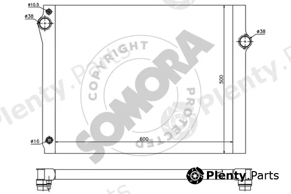 Somora 042440 — Radiator, engine cooling