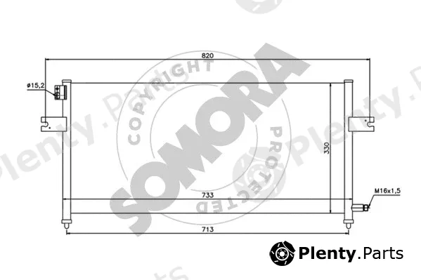 Somora 196060 — Condenser, air conditioning