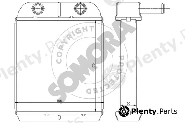 Somora 115050B — Heat Exchanger, interior heating