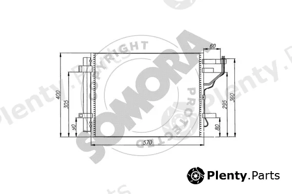 Somora 112160 — Condenser, air conditioning