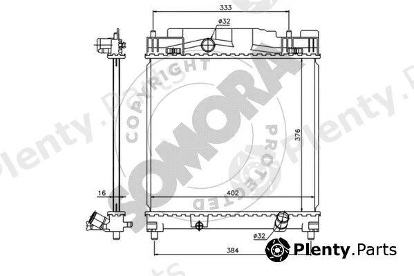 Somora 315540 — Radiator, engine cooling
