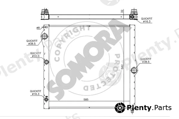 Somora 043240C — Radiator, engine cooling
