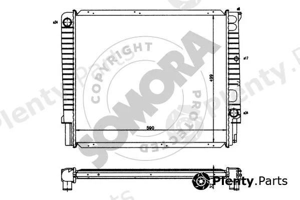 Somora 362140 — Radiator, engine cooling