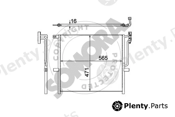 Somora 044060 — Condenser, air conditioning
