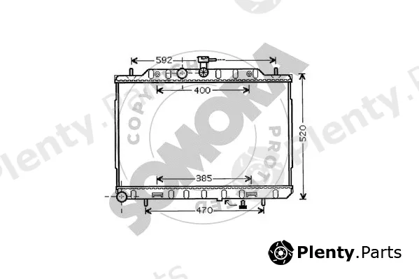 Somora 195640B — Radiator, engine cooling