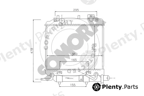 Somora 167040A — Radiator, engine cooling