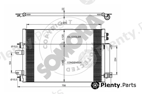 Somora 038060 — Condenser, air conditioning