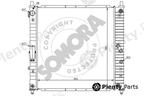 Somora 065040D — Radiator, engine cooling