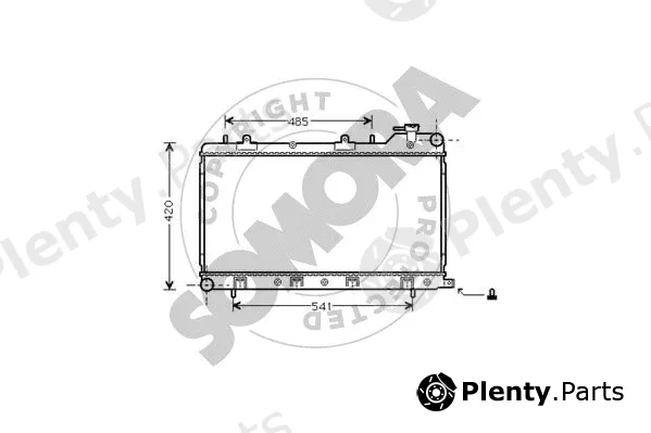 Somora 333140A — Radiator, engine cooling