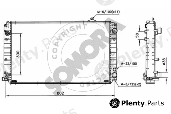 Somora 024040 — Radiator, engine cooling