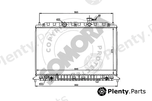 Somora 111140 — Radiator, engine cooling