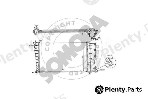 Somora 220640C — Radiator, engine cooling