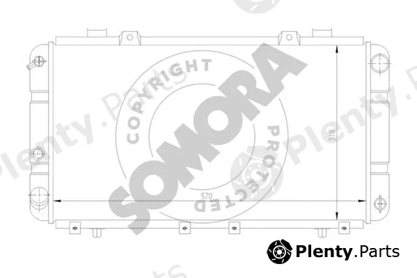 Somora 317140 — Radiator, engine cooling