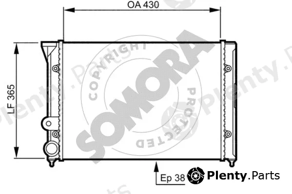 Somora 030140C — Radiator, engine cooling