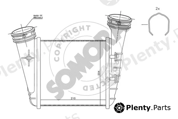 Somora 352345RA — Charge Air Cooler