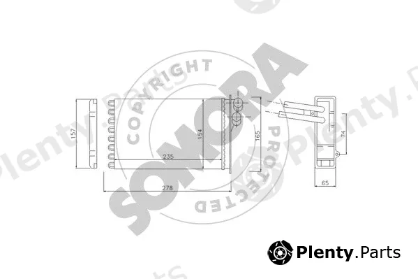Somora 021350 — Heat Exchanger, interior heating