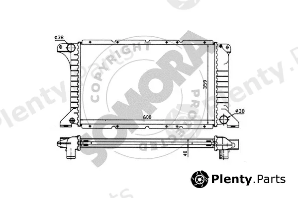 Somora 094241 — Radiator, engine cooling