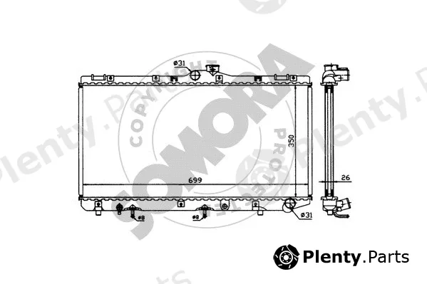 Somora 314144 — Radiator, engine cooling
