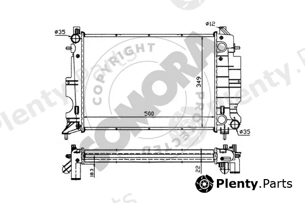 Somora 271140 — Radiator, engine cooling