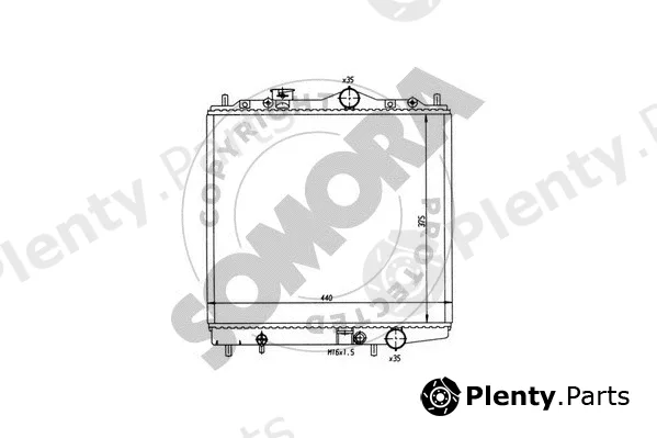 Somora 182040 — Radiator, engine cooling