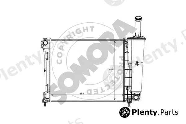 Somora 080240 — Radiator, engine cooling