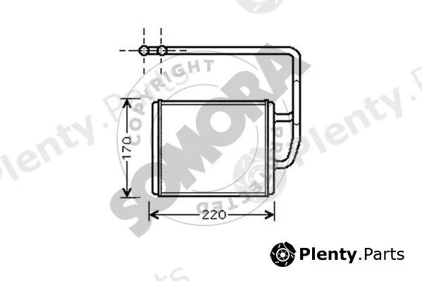 Somora 112050 — Heat Exchanger, interior heating
