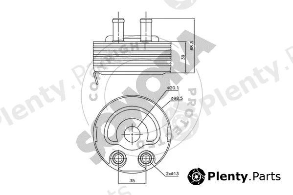 Somora 193465 — Oil Cooler, engine oil
