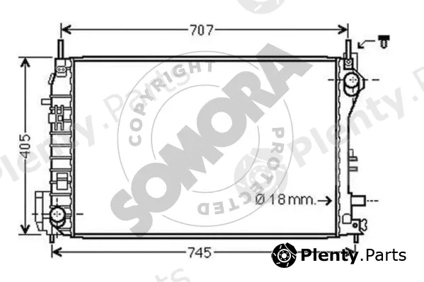 Somora 271340D — Radiator, engine cooling