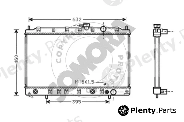Somora 182040H — Radiator, engine cooling