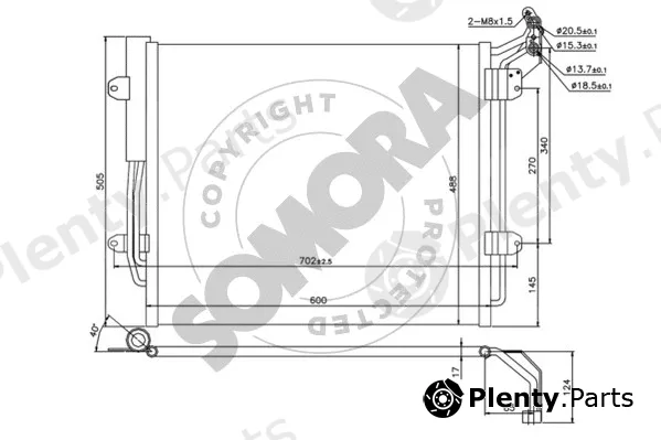 Somora 359760 — Condenser, air conditioning