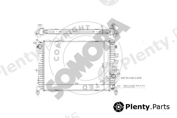 Somora 151240 — Radiator, engine cooling