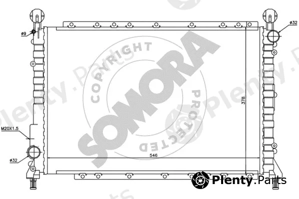 Somora 010040 — Radiator, engine cooling