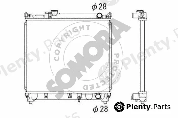 Somora 305040G — Radiator, engine cooling