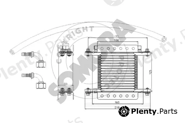 Somora 311665 — Oil Cooler, engine oil