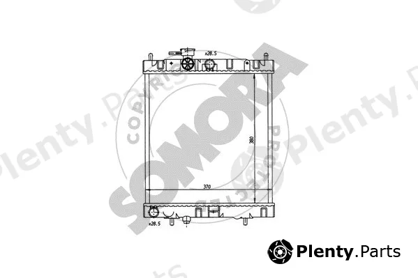 Somora 190840 — Radiator, engine cooling