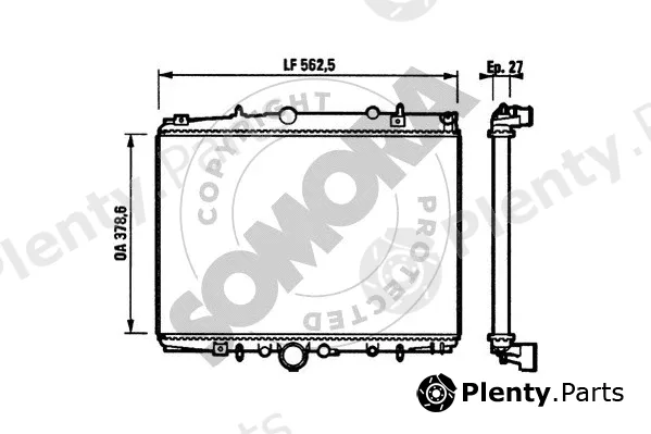 Somora 052340 — Radiator, engine cooling