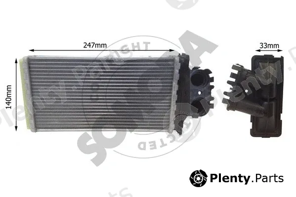 Somora 220750C — Heat Exchanger, interior heating