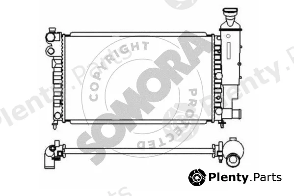 Somora 224140A — Radiator, engine cooling