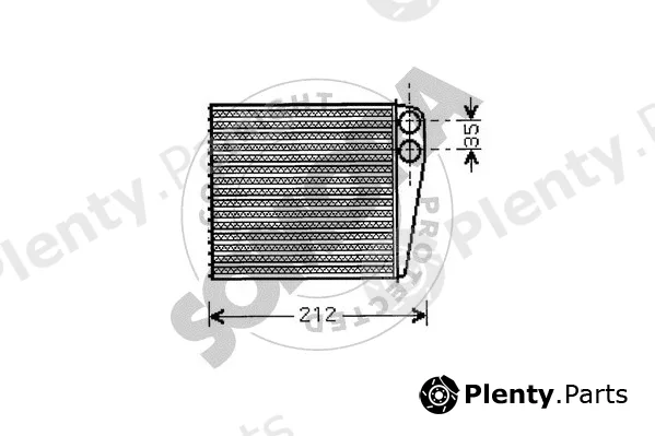 Somora 240050 — Heat Exchanger, interior heating
