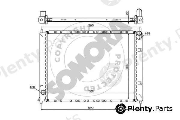 Somora 260740D — Radiator, engine cooling