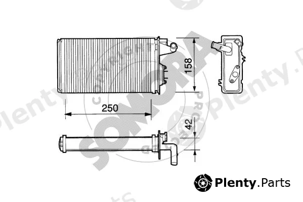 Somora 082050 — Heat Exchanger, interior heating