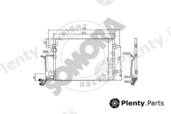 Somora 020960 — Condenser, air conditioning