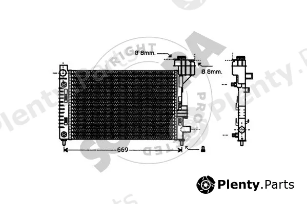 Somora 175041 — Radiator, engine cooling