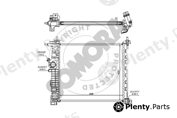 Somora 216141 — Radiator, engine cooling