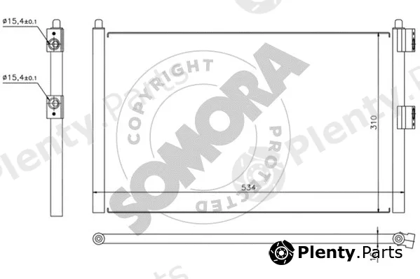 Somora 080660A — Condenser, air conditioning